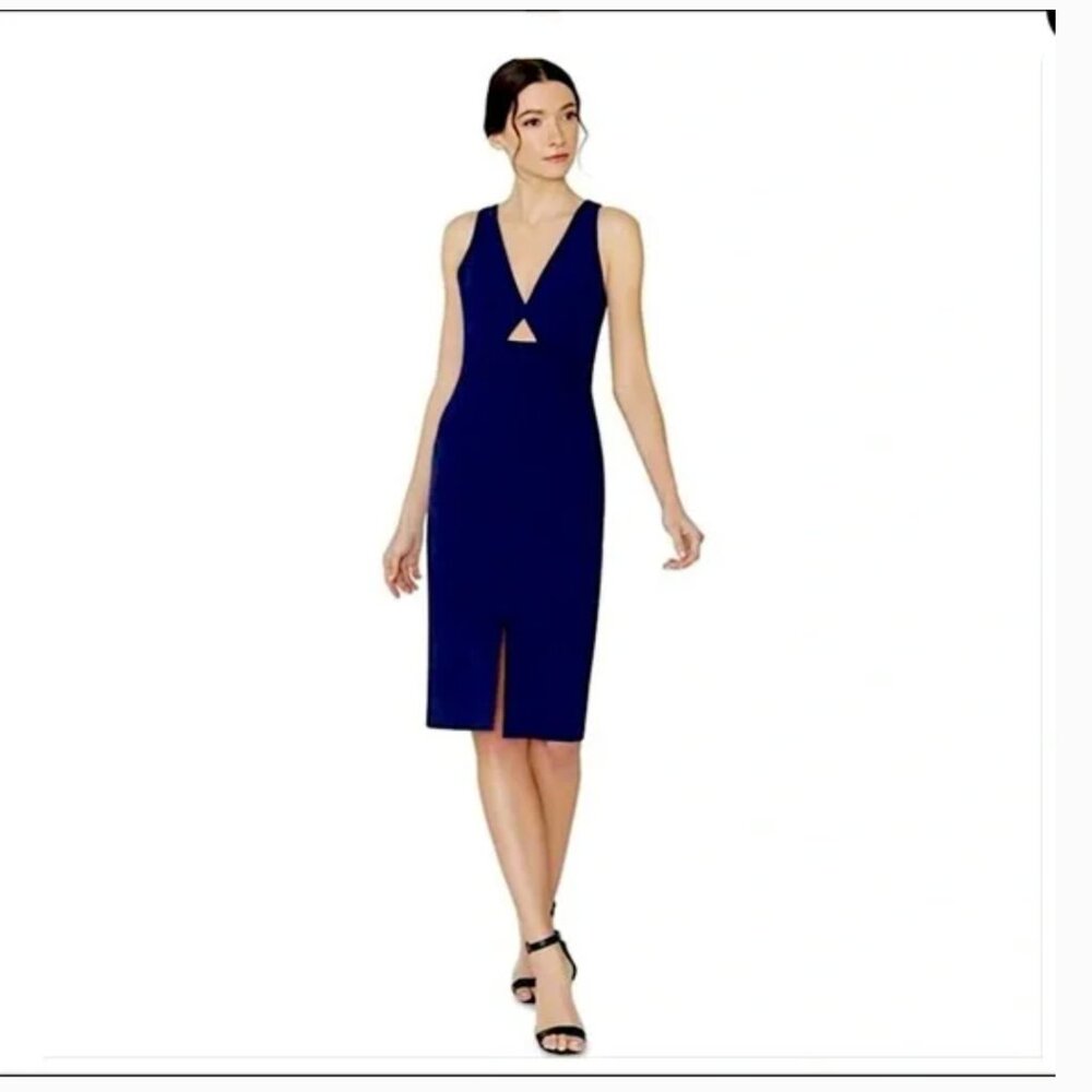 Alice and Olivia Sleeveless Sheath Dress- Navy Blue - Size 0